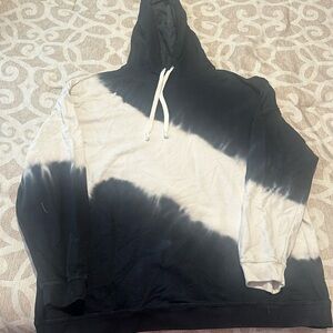 Navy and white tie dye hoodie